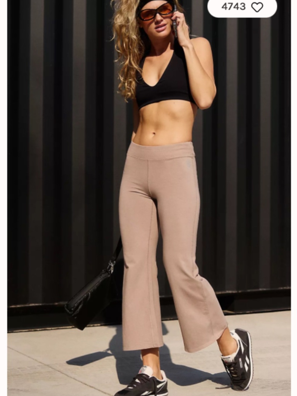 NWT Free People Hot Shot Crop Flares Pumice size Large